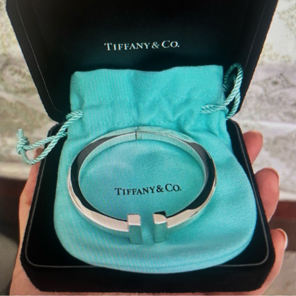 Tiffany & Co. Sterling Silver T Cuff Bracelet